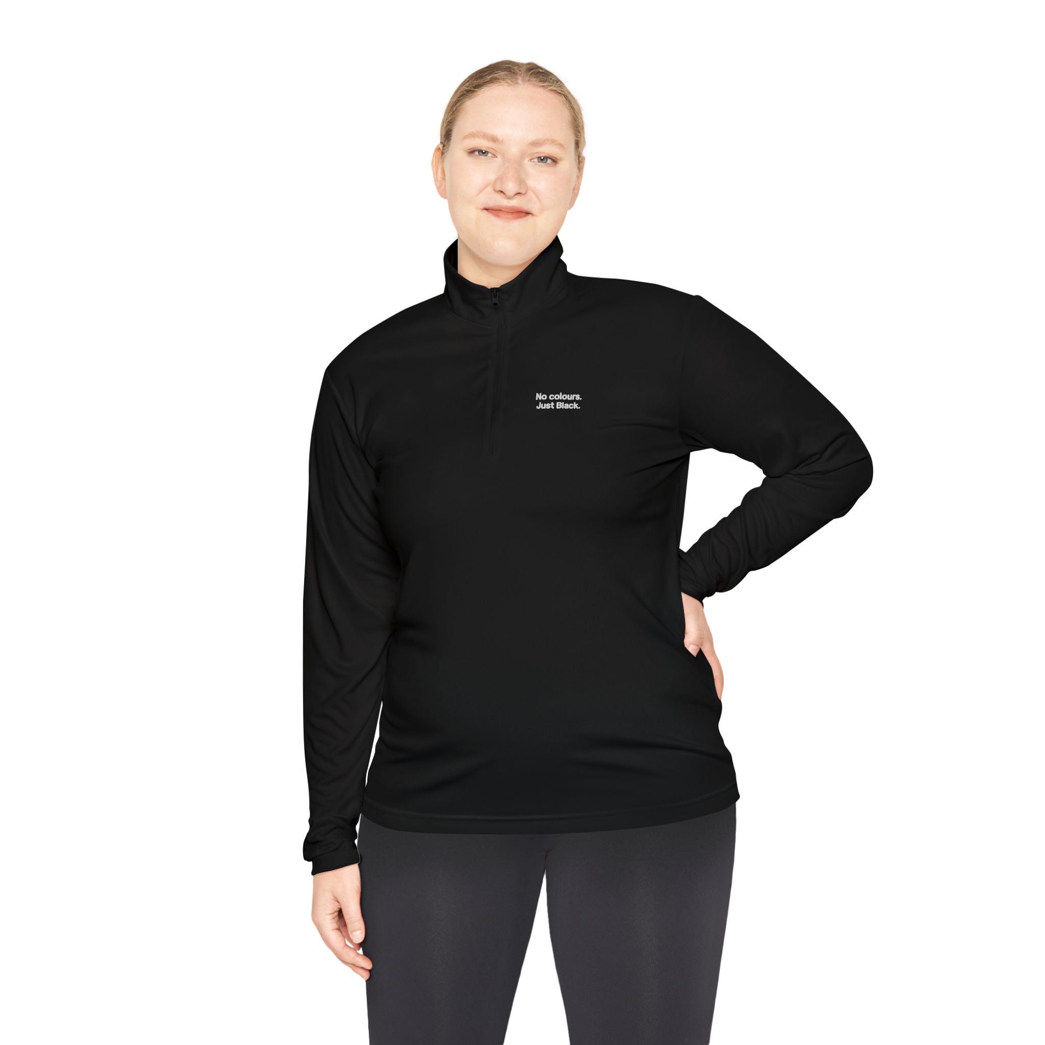 Stylish Women's Quarter-Zip Sweater - INALLBLACK
