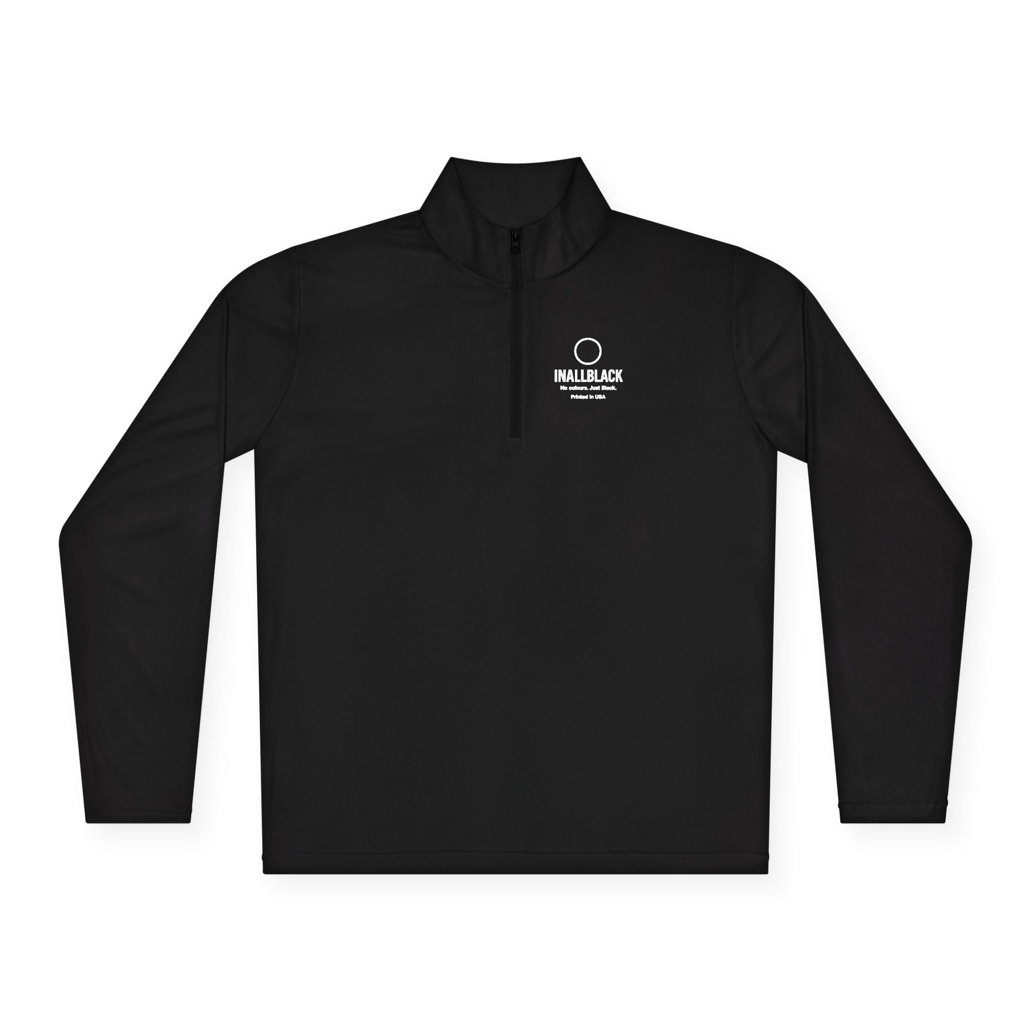 Stylish Men's Quarter-Zip Pullover - INALLBLACK