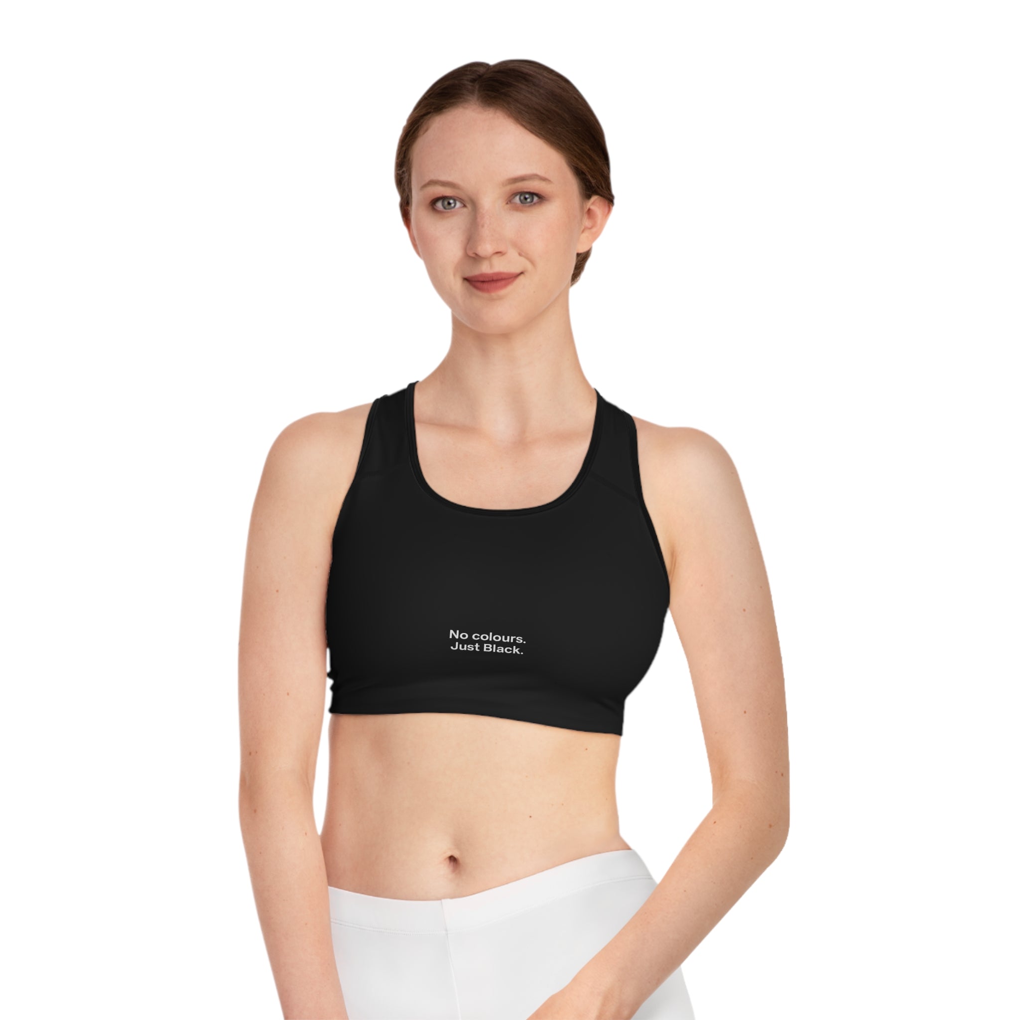 Minimalist Sports Bra - 'No Colours. Just Black.'  - INALLBLACK