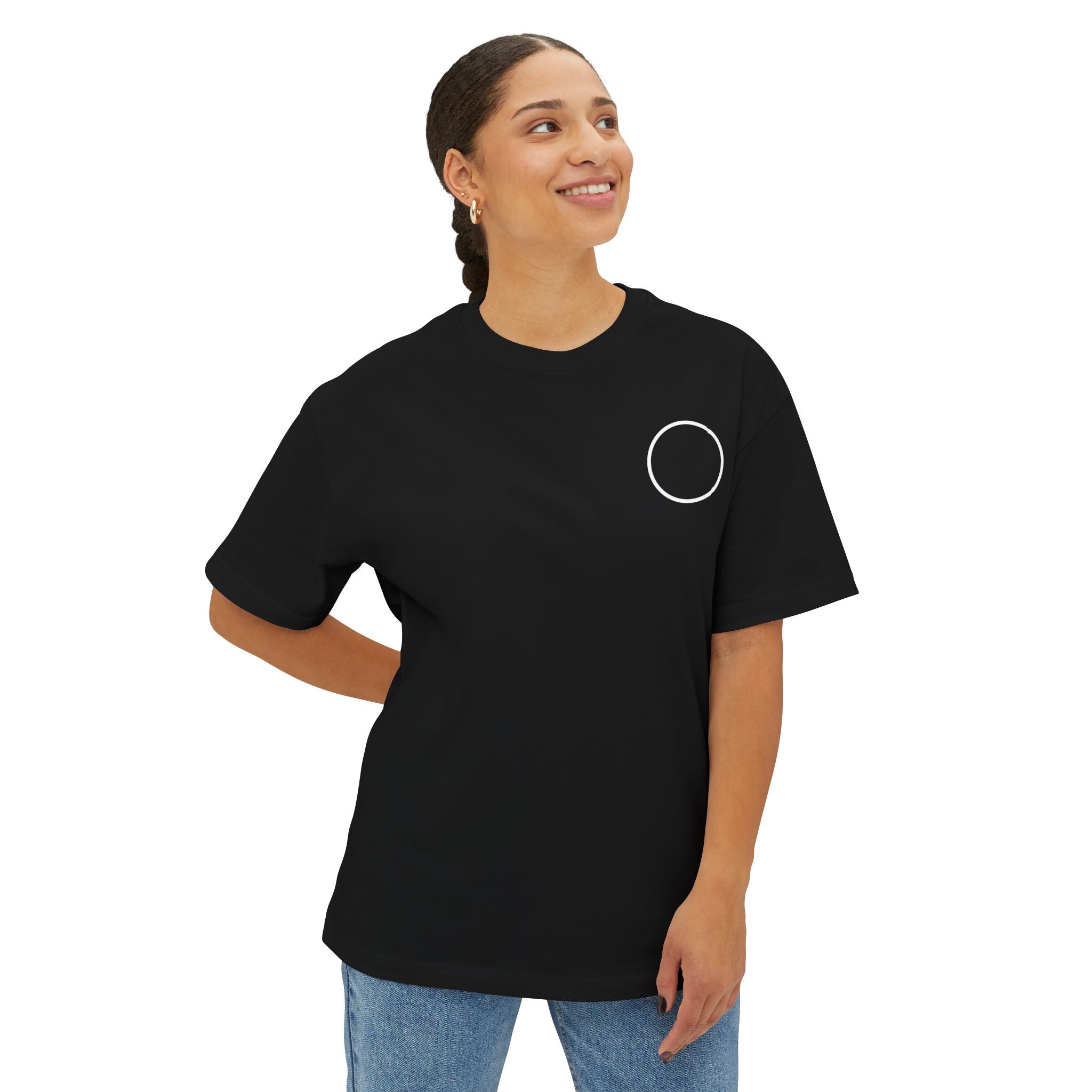 Women's Oversized Boxy Tee Shirt - INALLBLACK