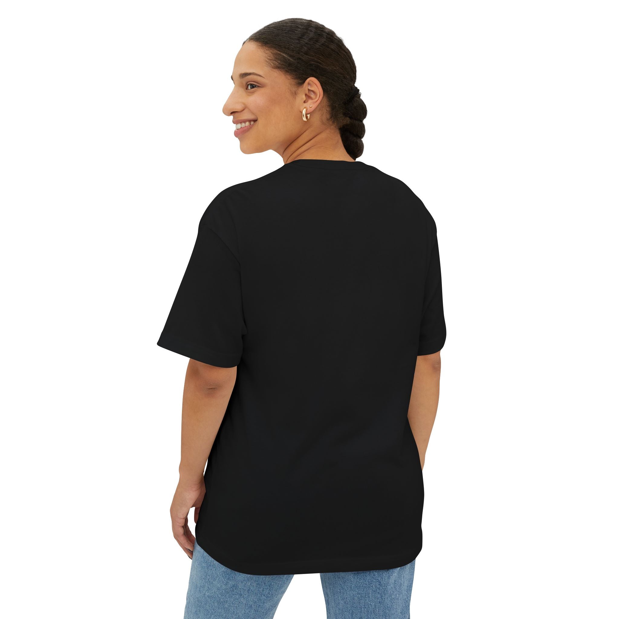 Women's Oversized Boxy Tee Shirt - INALLBLACK