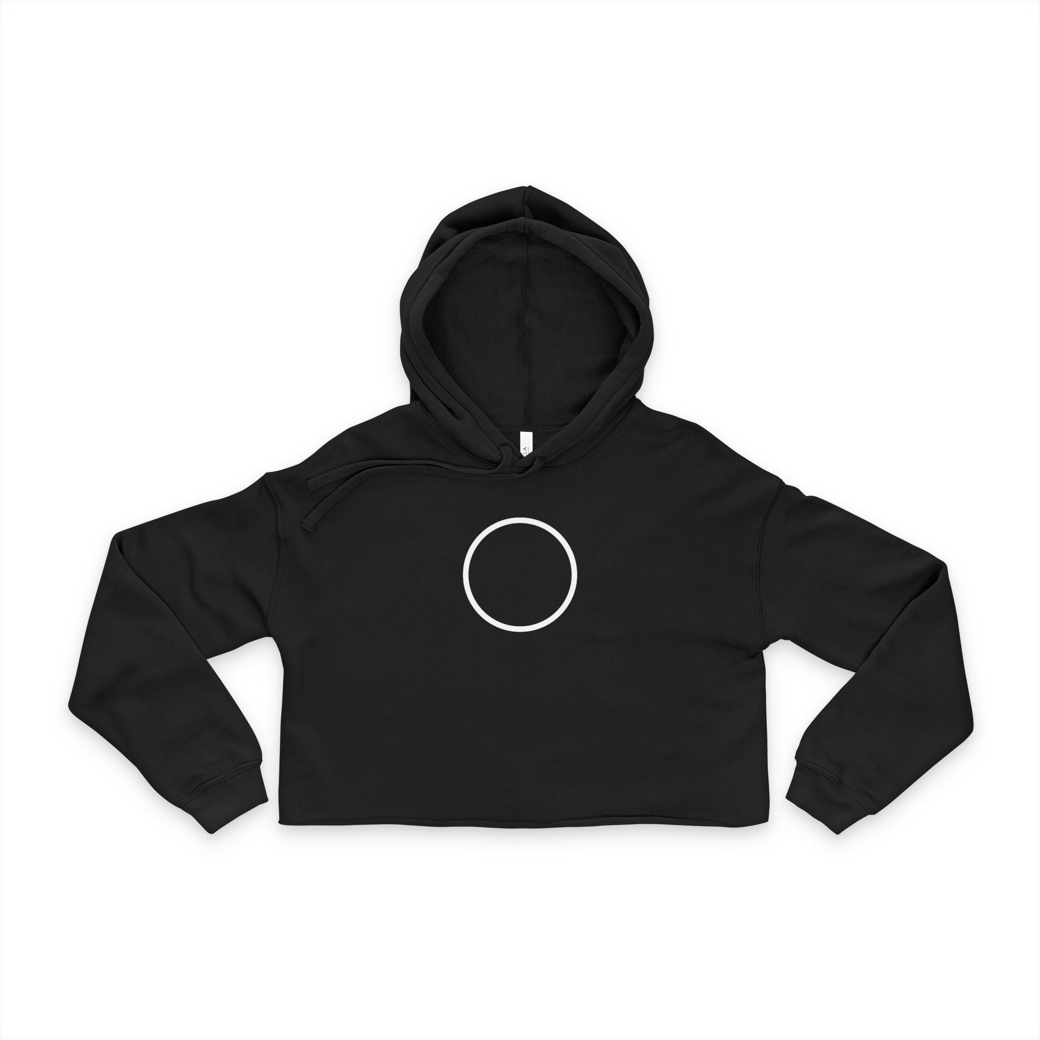 Comfortable Sportswear for Women Cropped Hooded Sweatshirt  INALLBLACK