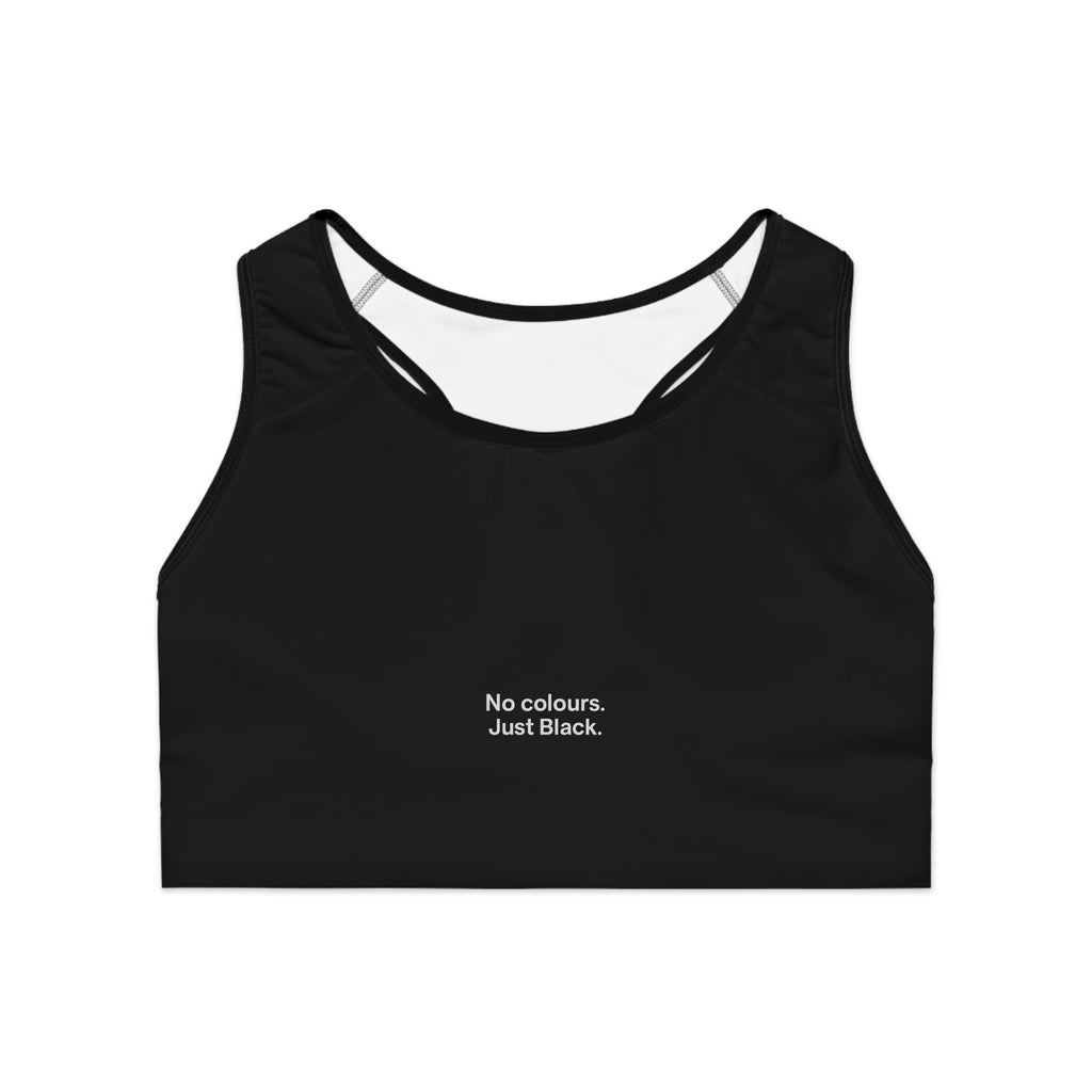 Minimalist Sports Bra - 'No Colours. Just Black.'  - INALLBLACK